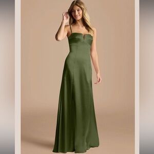 Azazie Kimmie Olive Green Dress